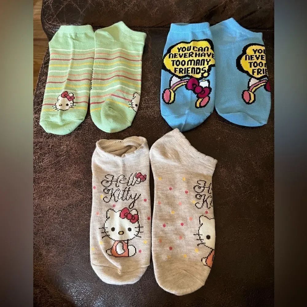 Sanrio Hello Kitty Low Cut Socks 3 Pairs